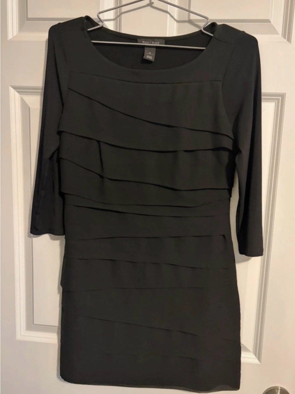 Worthington Black Layered Sheath Tunic Dress